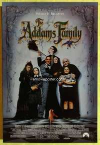 y017 ADDAMS FAMILY one-sheet movie poster '91 Raul Julia, Christina Ricci