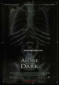y025 ALONE IN THE DARK DS advance one-sheet movie poster '05 Slater, Reid