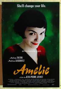 y028 AMELIE one-sheet movie poster '01 Audrey Tautou, Jeunet, French!