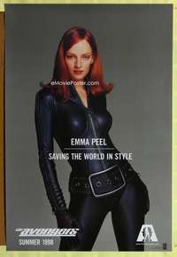 y040 AVENGERS teaser one-sheet movie poster '98 Uma Thurman as Emma Peel!