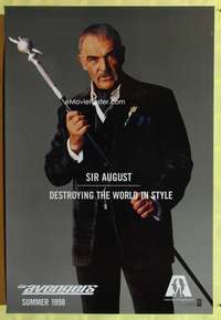 y039 AVENGERS teaser one-sheet movie poster '98 Sean Connery as Sir August!