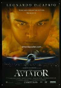 y041 AVIATOR DS advance one-sheet movie poster '04 DiCaprio as Hughes!