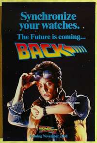y046 BACK TO THE FUTURE II DS teaser one-sheet movie poster '89 Michael J Fox
