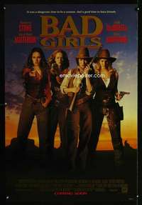 y048 BAD GIRLS DS advance one-sheet movie poster '94 Barrymore, cowgirls!