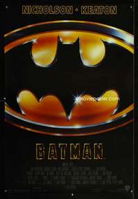 y055 BATMAN flat finish one-sheet movie poster '89 Tim Burton, Keaton