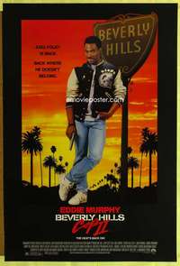 y070 BEVERLY HILLS COP II one-sheet movie poster '87 Eddie Murphy in Cali!