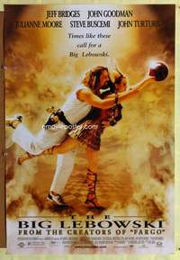 y072 BIG LEBOWSKI one-sheet movie poster '98 Jeff Bridges, Coen Brothers