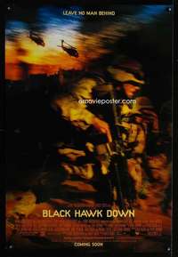 y076 BLACK HAWK DOWN DS advance one-sheet movie poster '01 Ridley Scott
