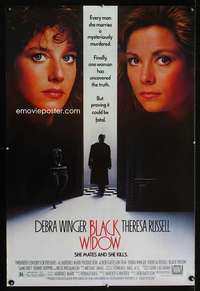 y078 BLACK WIDOW one-sheet movie poster '87 Debra Winger, Theresa Russell