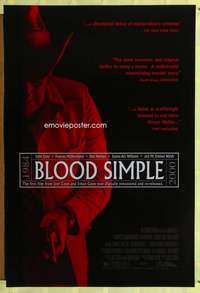 y080 BLOOD SIMPLE one-sheet movie poster R2000 Coen Brothers film noir!