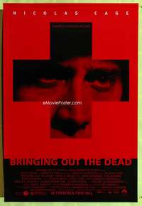 y090 BRINGING OUT THE DEAD advance one-sheet movie poster '99 Cage, Scorsese