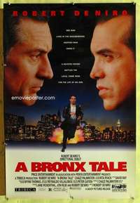 y091 BRONX TALE heavy stock one-sheet movie poster '93 Robert De Niro, NY!