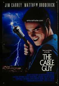 y099 CABLE GUY DS one-sheet movie poster '96 crazed Jim Carrey, Ben Stiller