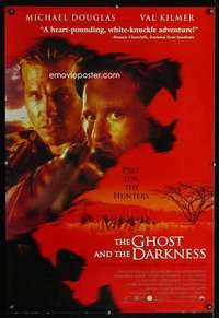 y234 GHOST & THE DARKNESS Canadian video one-sheet movie poster '96 Kilmer
