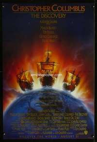 y106 CHRISTOPHER COLUMBUS THE DISCOVERY DS advance one-sheet movie poster '92