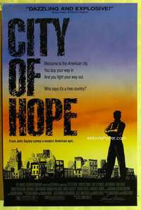 y109 CITY OF HOPE one-sheet movie poster '91 John Sayles, Vincent Spano