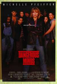 y138 DANGEROUS MINDS DS one-sheet movie poster '95 tough Michelle Pfeiffer!