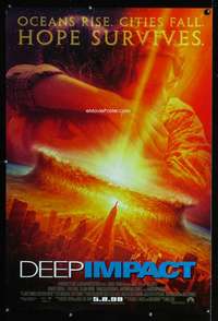 y152 DEEP IMPACT SS advance one-sheet movie poster '98 Duvall, cool image!