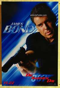 y159 DIE ANOTHER DAY Bond style teaser 1sh '02 close-up of Pierce Brosnan as James Bond!