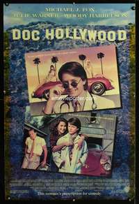y165 DOC HOLLYWOOD DS advance one-sheet movie poster '91 Michael J. Fox