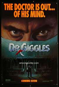 y170 DR. GIGGLES teaser one-sheet movie poster '92 he's out of his mind!