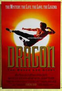 y172 DRAGON: THE BRUCE LEE STORY advance one-sheet movie poster '93 Jason Lee