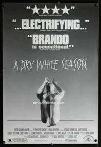 y175 DRY WHITE SEASON reviews one-sheet movie poster '89 Sutherland, Brando