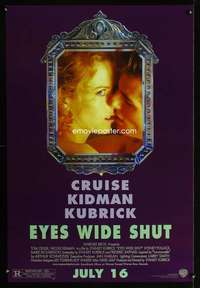 y187 EYES WIDE SHUT DS advance one-sheet movie poster '99 Cruise, Kidman