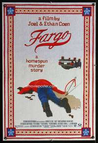 y199 FARGO one-sheet movie poster '96 Coen brothers, great image!