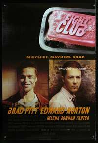 y209 FIGHT CLUB SS style A advance one-sheet movie poster '99 Norton, Pitt