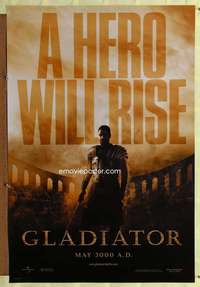 y243 GLADIATOR teaser one-sheet movie poster '00Russell Crowe,Ridley Scott