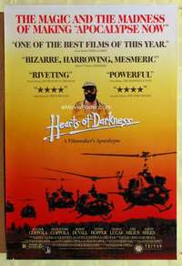 y270 HEARTS OF DARKNESS one-sheet movie poster '91 Coppola, Apocalypse Now!