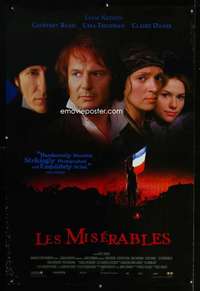 y343 LES MISERABLES video one-sheet movie poster '98 Neeson, Uma Thurman