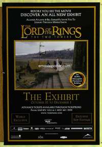 y358 LORD OF THE RINGS: THE 2 TOWERS museum Canadian one-sheet movie poster '02