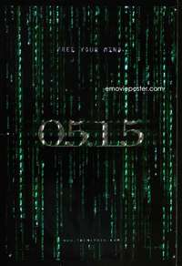 y003 MATRIX RELOADED holofoil teaser one-sheet movie poster '03 Wachowski