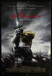 y382 MESSENGER DS one-sheet movie poster '99 Milla Jovovich as Joan of Arc!