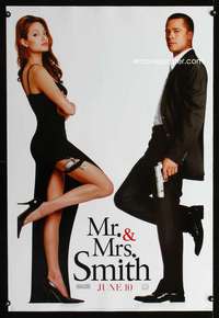 y403 MR & MRS SMITH DS teaser C one-sheet movie poster '05 Pitt, Jolie