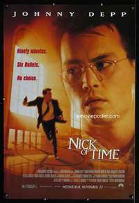 y423 NICK OF TIME DS advance one-sheet movie poster '95 Johnny Depp