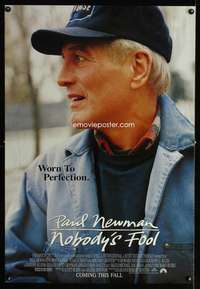 y428 NOBODY'S FOOL advance one-sheet movie poster '94 Paul Newman close up!