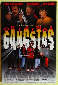 y434 ORIGINAL GANGSTAS DS one-sheet movie poster '96Williamson,Brown,Grier