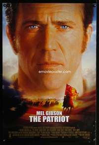 y444 PATRIOT DS one-sheet movie poster '00 Mel Gibson huge close up!