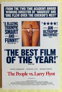 y448 PEOPLE VS. LARRY FLYNT DS one-sheet movie poster '96 Woody Harrelson