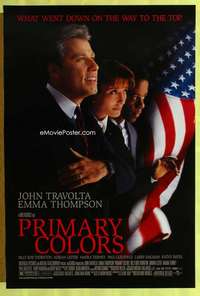 y469 PRIMARY COLORS one-sheet movie poster '98 John Travolta, Emma Thompson