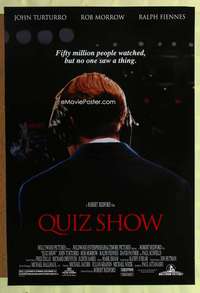 y479 QUIZ SHOW DS one-sheet movie poster '94 John Turturro, Robert Redford