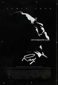 y485 RAY DS one-sheet movie poster '04 Jamie Foxx as musician Ray Charles!