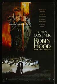 y505 ROBIN HOOD PRINCE OF THIEVES DS one-sheet movie poster '91 Kevin Costner