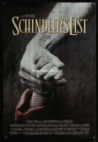 y523 SCHINDLER'S LIST DS int'l one-sheet movie poster '93 Steven Spielberg