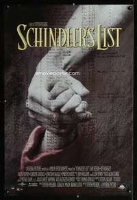 y522 SCHINDLER'S LIST Canadian video one-sheet movie poster '93 Steven Spielberg