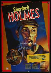 y535 SHERLOCK HOLMES one-sheet movie poster '88 Basil Rathbone!