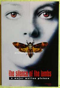 y543 SILENCE OF THE LAMBS DS style A teaser one-sheet movie poster '90 Foster
